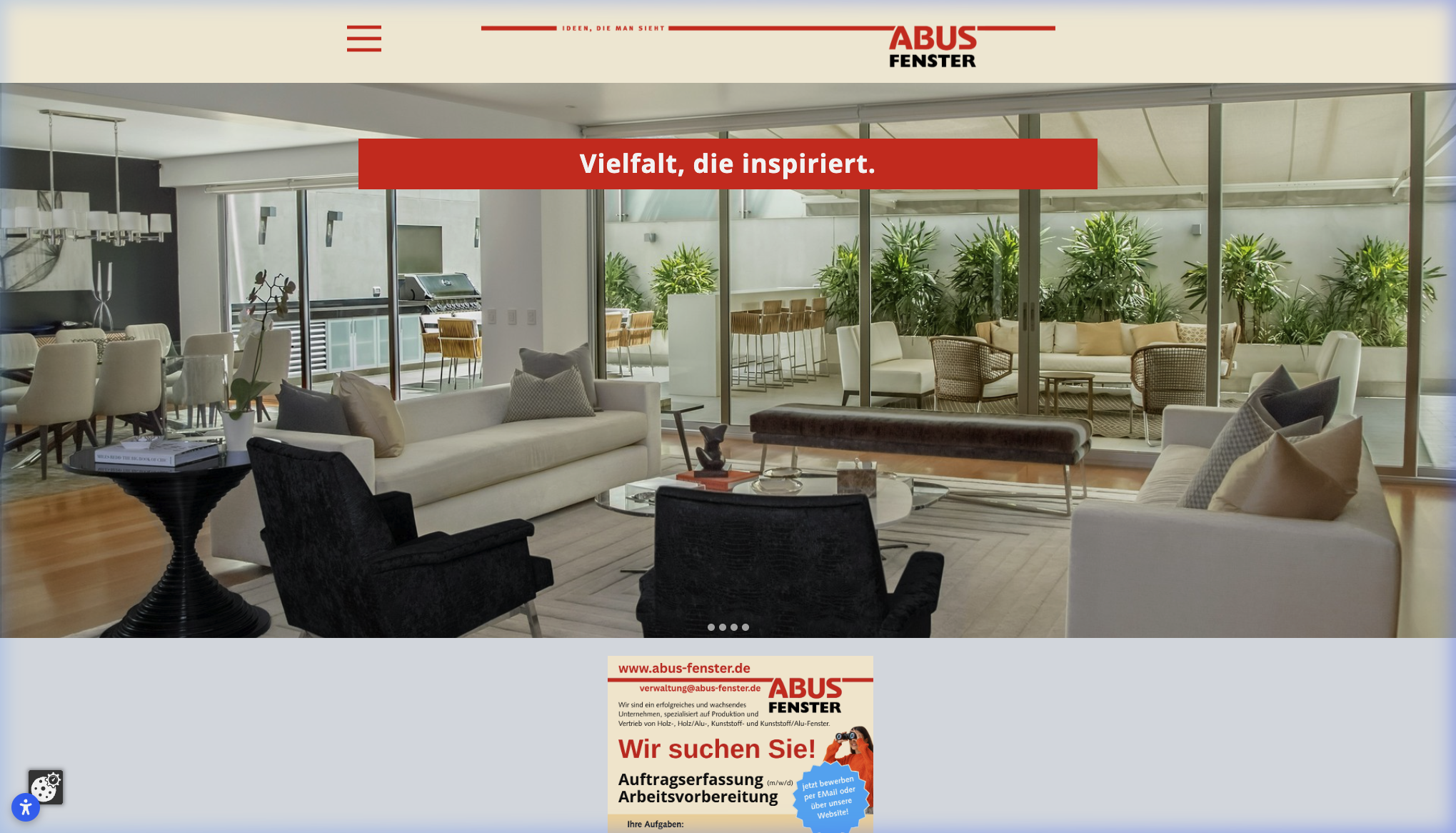 Webdesign Referenz ABUS Fenster GmbH – Webseitengestaltung Landkreis Altötting