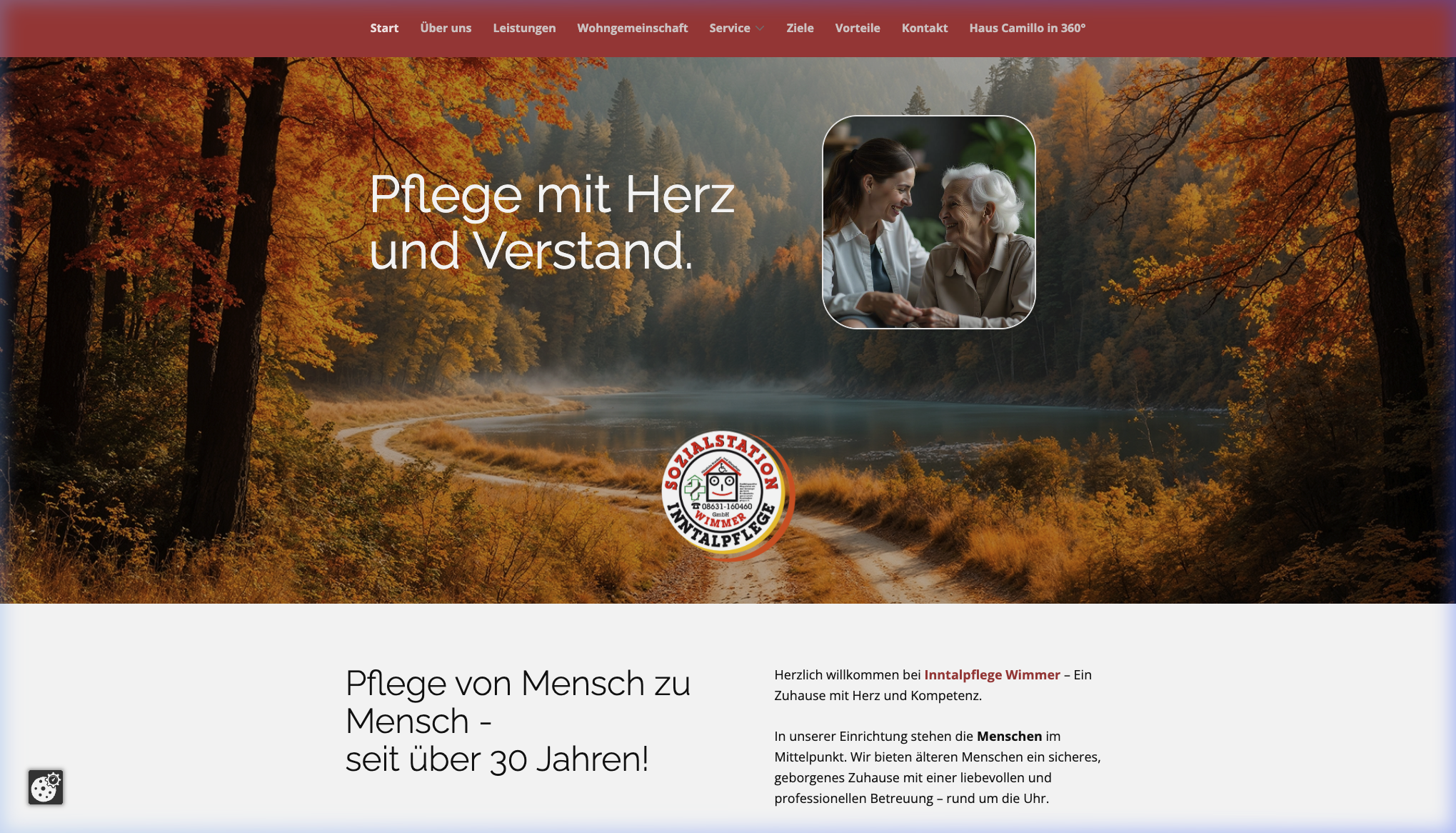 Webdesign Referenz Inntalpflege Wimmer – Homepage Erstellung Landkreis Altötting